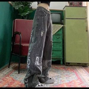 Women Loose Vintage Baggy Jeans.Asian Xl:run small
